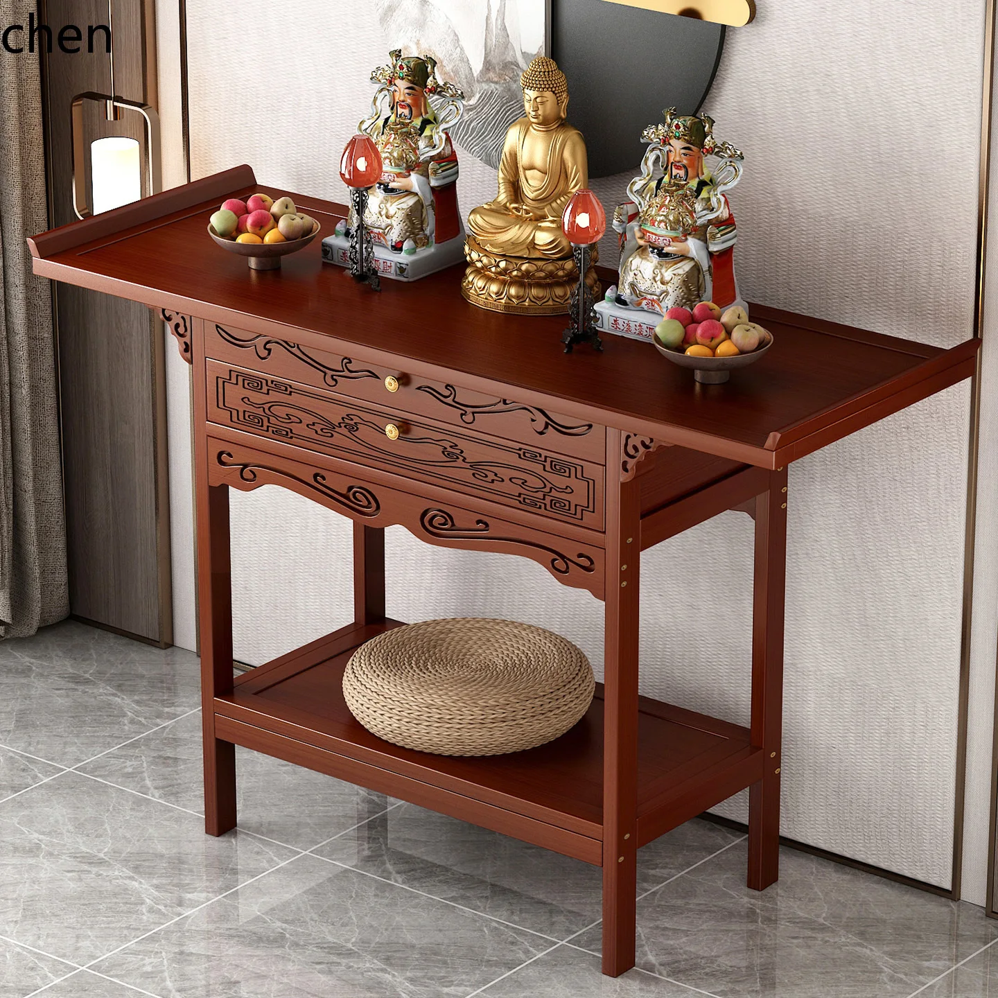 Tables - โต๊ะบูชาพระพุทธรูปแบบตั้งพื้น รุ่น r5.20 พร้อมที่วางธูปและแท่นบูชา