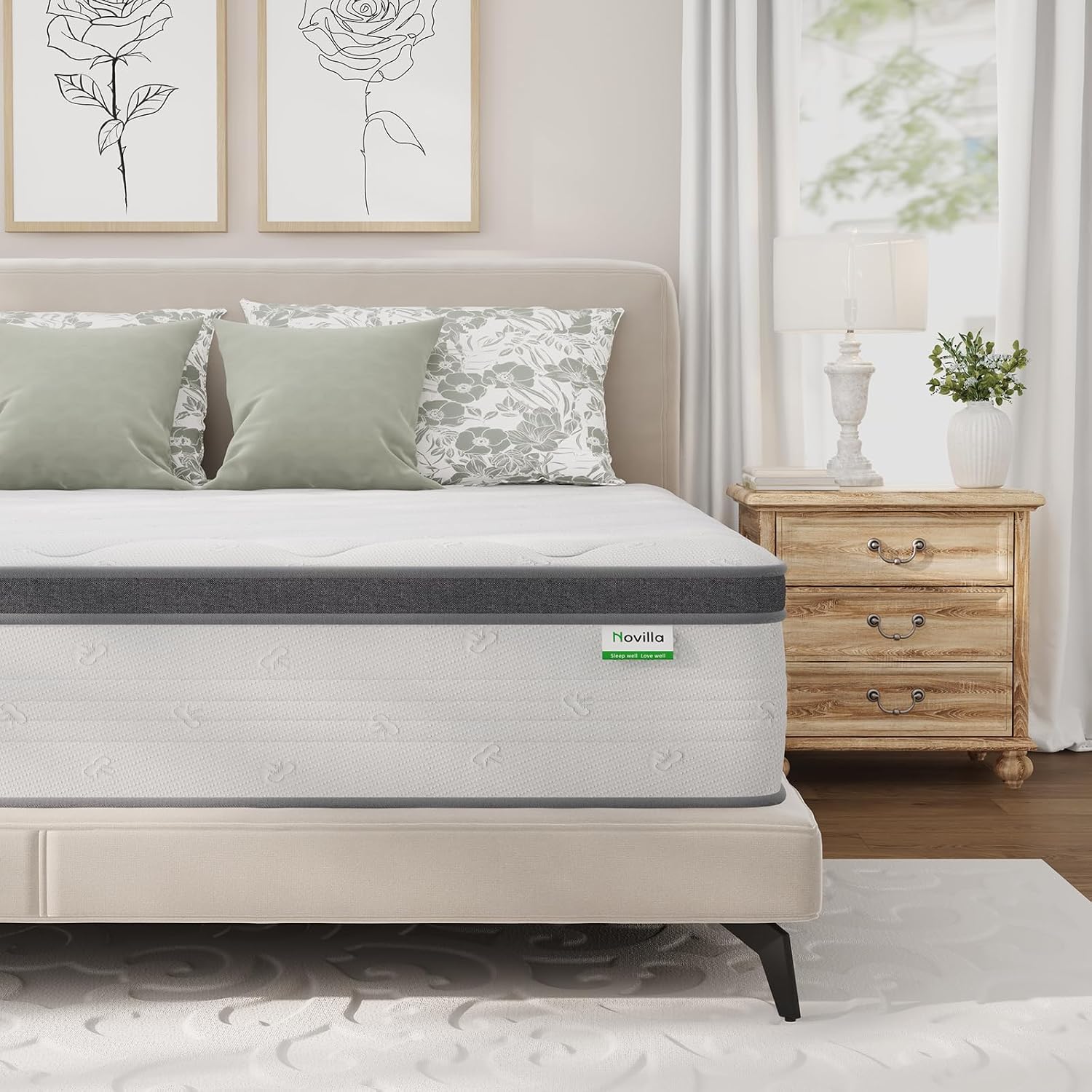Memory Foam Mattress In A Box Queen - ที่นอนควีนไซส์ หนา 14 นิ้ว ที่นอนควีนไซส์แบบผสม บรรจุในกล่อง