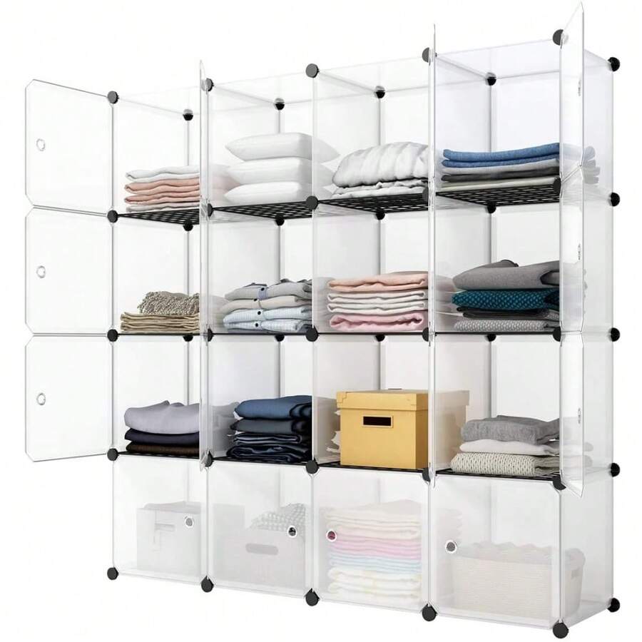 Storage - ชั้นวางของแบบลูกบาศก์ 16 ช่อง ชั้นวางหนังสือ ตู้เก็บของ ตู้จัดระเบียบ