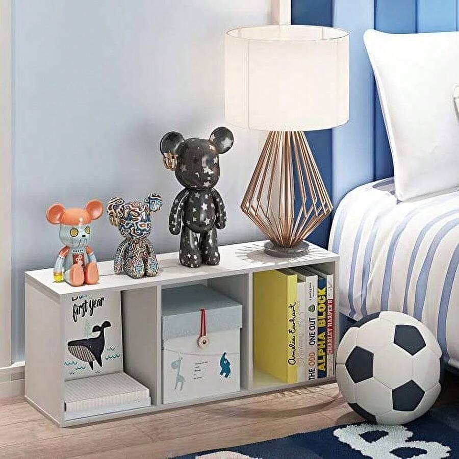 Storage - ชั้นวางหนังสือแบบเปิด 3 ชั้น ทำจากไม้คอมโพสิตที่แข็งแรงทนทาน เหมาะสำหรับห้องนอน ห้องนั่งเล่น