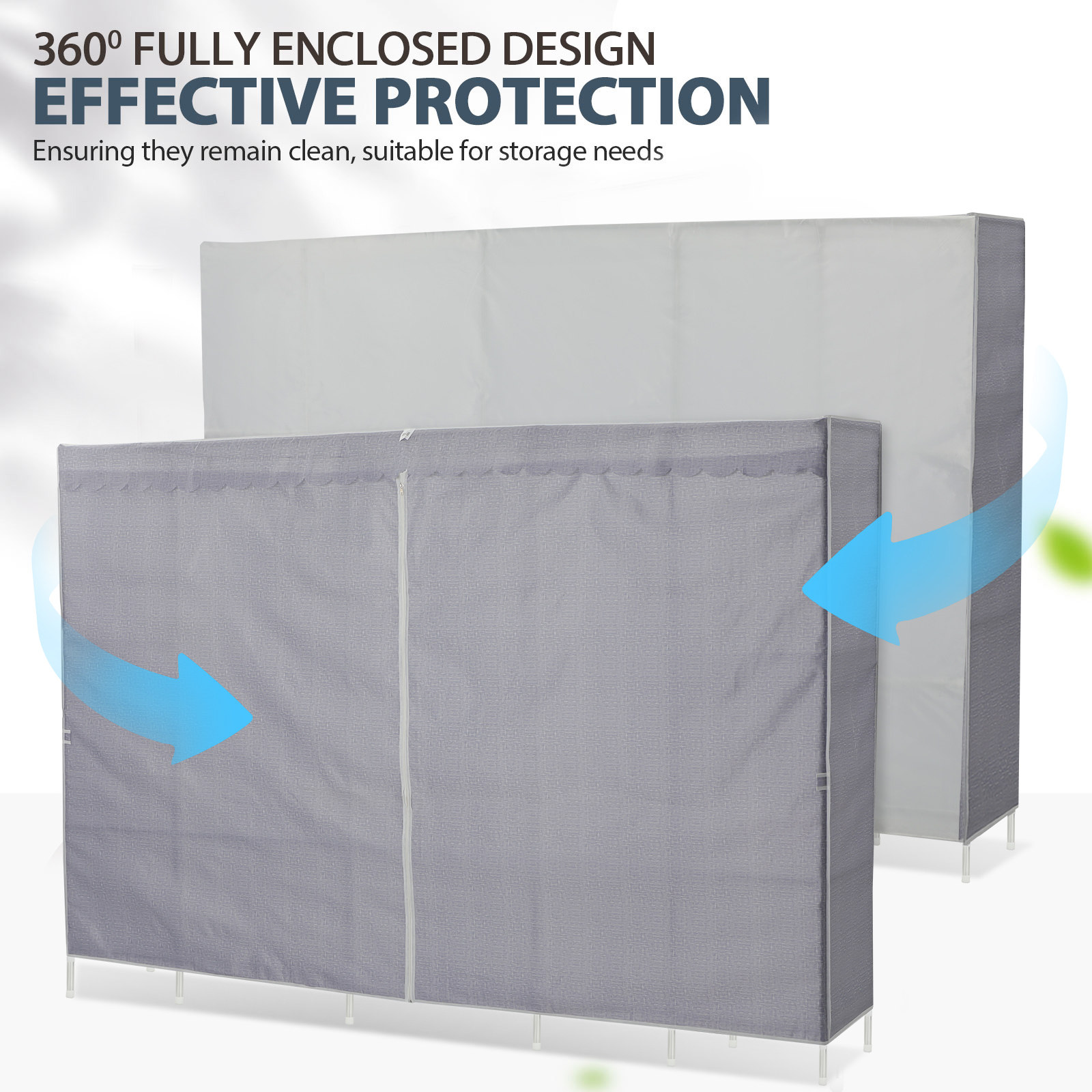 ราวแขวนเสื้อผ้าพร้อมผ้าคลุม ตู - Wardrobe Closet Portable Fabric Cover บทวิจารณ์และราคา