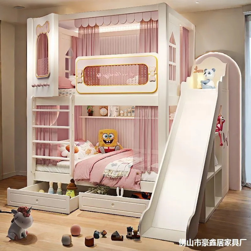 เตียงสองชั้นสำหรับเด็กผู้หญิงแ - Bunk Bed With Stairs And Slide บทวิจารณ์และราคา