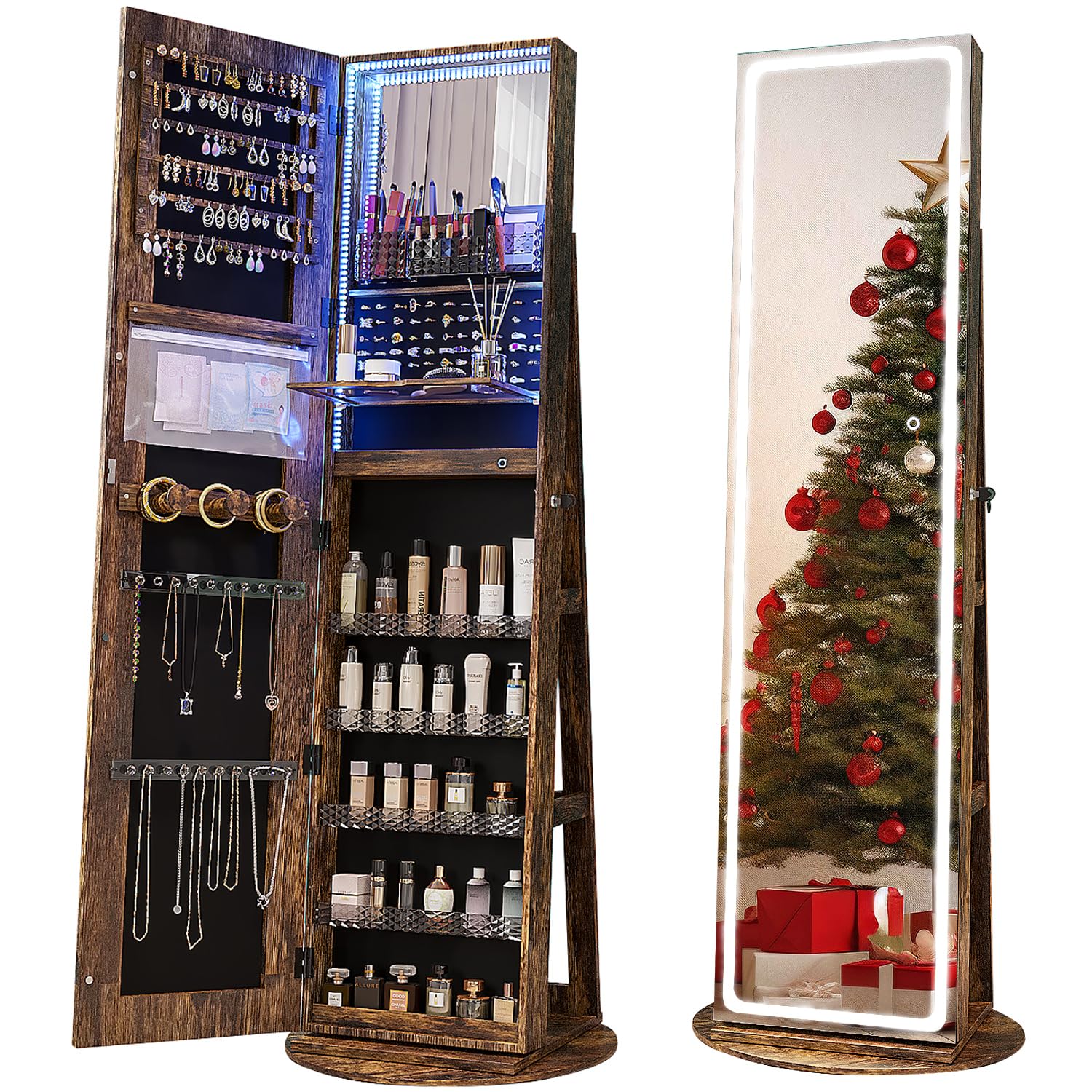 ตู้โชว์เครื่องประดับพร้อมกระจก - Full Length Mirror Jewelry Armoire บทวิจารณ์และราคา
