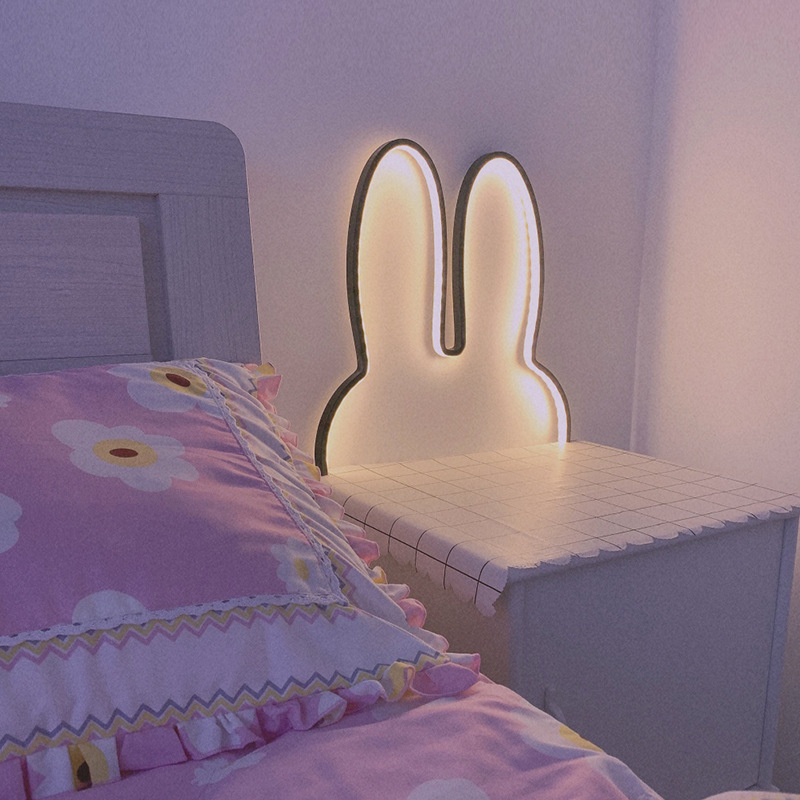 โคมไฟติดผนังรูปกระต่ายน่ารัก ไ - Floating Nightstand With Led Light บทวิจารณ์และราคา