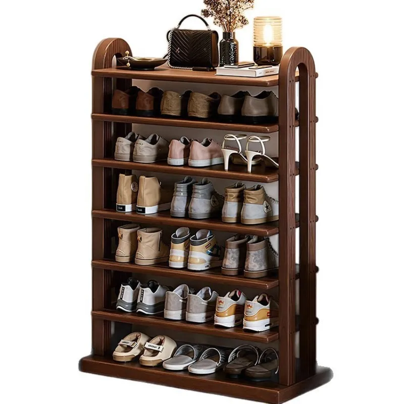 ชั้นวางรองเท้าไม้เนื้อแข็งแบบแ - Shoe Rack Cabinet Narrow Entryway บทวิจารณ์และราคา