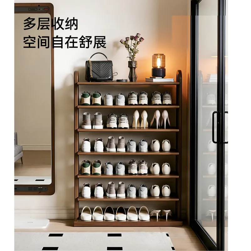 ชั้นวางรองเท้าไม้เนื้อแข็งแบบแ - Shoe Rack Cabinet Narrow Entryway บทวิจารณ์และราคา